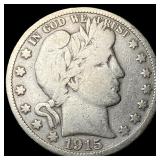 1915-S Silver Barber Half Dollar NICELY CIRCULATED