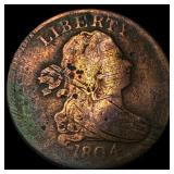 1804 Copper Half Cent Draped Bust LIGHTLY CIRCULAT