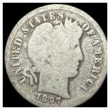 This is a 1907-O Barber Dime. NICELY CIRCULATED