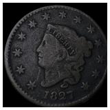 1827 Coronet Head Large Cent LIGHTLY CIRCULATED