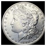 1891-S Silver Morgan Dollar ABOUT UNCIRCULATED