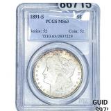 1891-S Morgan Silver Dollar PCGS MS63