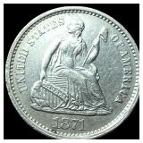 1871-S Silver Half Dime CHOICE BU