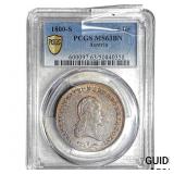 1880-S Austria Copper 6 Kreuzer PCGS MS63 BN