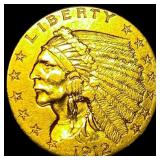 1912 Indian Head Gold $2.50 Quarter Eagle UNCIRCUL