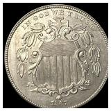 1867 Shield Nickel UNCIRCULATED