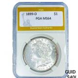 1899-O Morgan Silver Dollar PGA MS64
