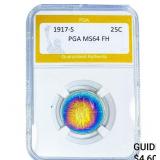 1917-S Standing Liberty Quarter PGA MS64 FH