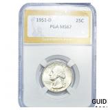 1951-D Washington Silver Quarter PGA MS67