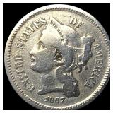 1867 Nickel Three-Cent Piece HIGH GRADE
