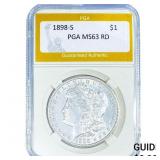 1898-S Morgan Silver Dollar PGA MS63 RD