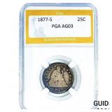 1877-S Seated Liberty Quarter PGA AG03