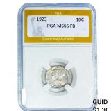 1923 Mercury Silver Dime PGA MS66 FB