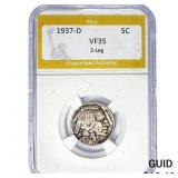 1937-D Buffalo Nickel PGA VF35 3-Leg