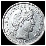 1913 Barber Dime CLOSELY UNCIRCULATED