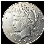 1935 Silver Peace Dollar CLOSELY UNCIRCULATED