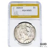 1926-D Silver Peace Dollar PGA MS65