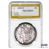 1883-S Morgan Silver Dollar PGA MS63+