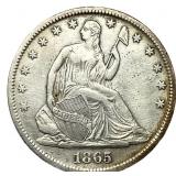 1865-S Seated Liberty Half Dollar