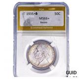 1935-S Boone Half Dollar PGA MS66+