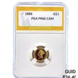 1886 Rare Gold Dollar PGA PR66 CAM