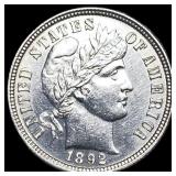 1892 Silver Barber Dime UNCIRCULATED