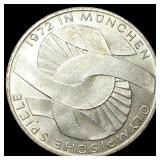 1972 Germany Silver 10 Mark Olympic