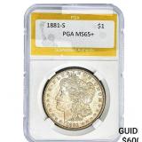 1881-S Morgan Silver Dollar PGA MS65+