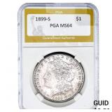 1899-S Morgan Silver Dollar PGA MS64