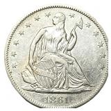 1861 Seated Liberty Half Dollar