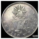 1871 Mexico Silver 1 Peso