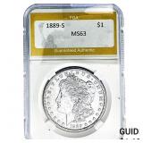 1889-S Morgan Silver Dollar PGA MS63