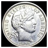 1908-S Silver Barber Dime CLOSELY UNCIRCULATED