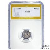 1837 Seated Liberty Half Dime PGA AU55