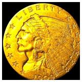 1909 Indian Head $2.50 Gold Quarter Eagle CLOSELY