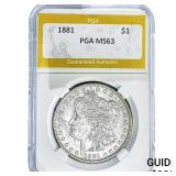 1881 Morgan Silver Dollar PGA MS63