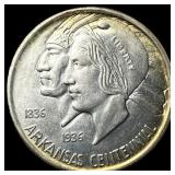1936 Arkansas Centennial Silver Half Dollar UNCIRC
