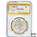 1881-CC Morgan Silver Dollar PGA MS64