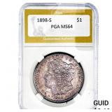 1898-S Morgan Silver Dollar PGA MS64