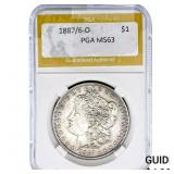 1887/6-O Morgan Silver Dollar PGA MS63
