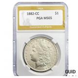 1882-CC Morgan Silver Dollar PGA MS65