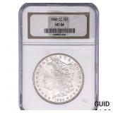 1884-CC Morgan Silver Dollar NGC MS64
