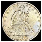 1858-O Silver Seated Liberty Half Dollar  CLOSELY