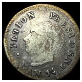 1817 Haiti Silver 25 Cents ABOUT UNCIRCULATED