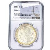 1884-O Morgan Silver Dollar NGC MS63