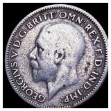 1933 Great Britain Silver Six Pence .4 ASW CLOSELY