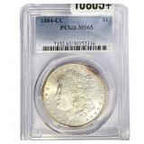 1884-CC Morgan Silver Dollar PCGS MS65