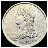 1837 Capped Bust Half Dollar NEARLY  UNCIRCULATED
