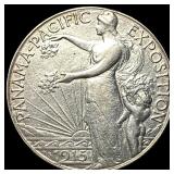 1915-S Silver Panama-Pacific Half Dollar CHOICE AU
