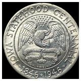 1946 Silver Iowa Centennial Half Dollar UNCIRCULAT